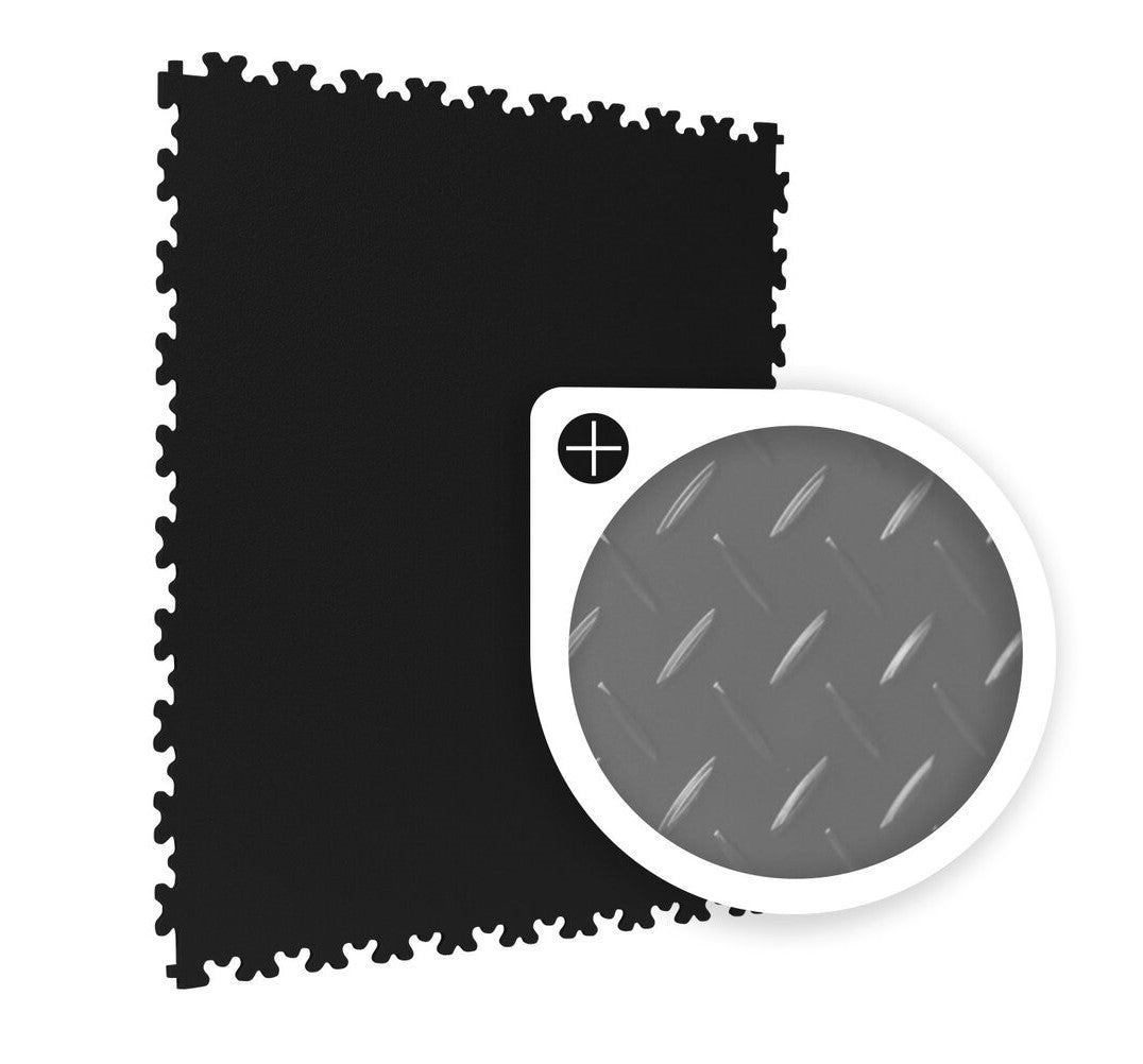 R-TILE 7MM GERFLOR BLACK Blacha ryflowana